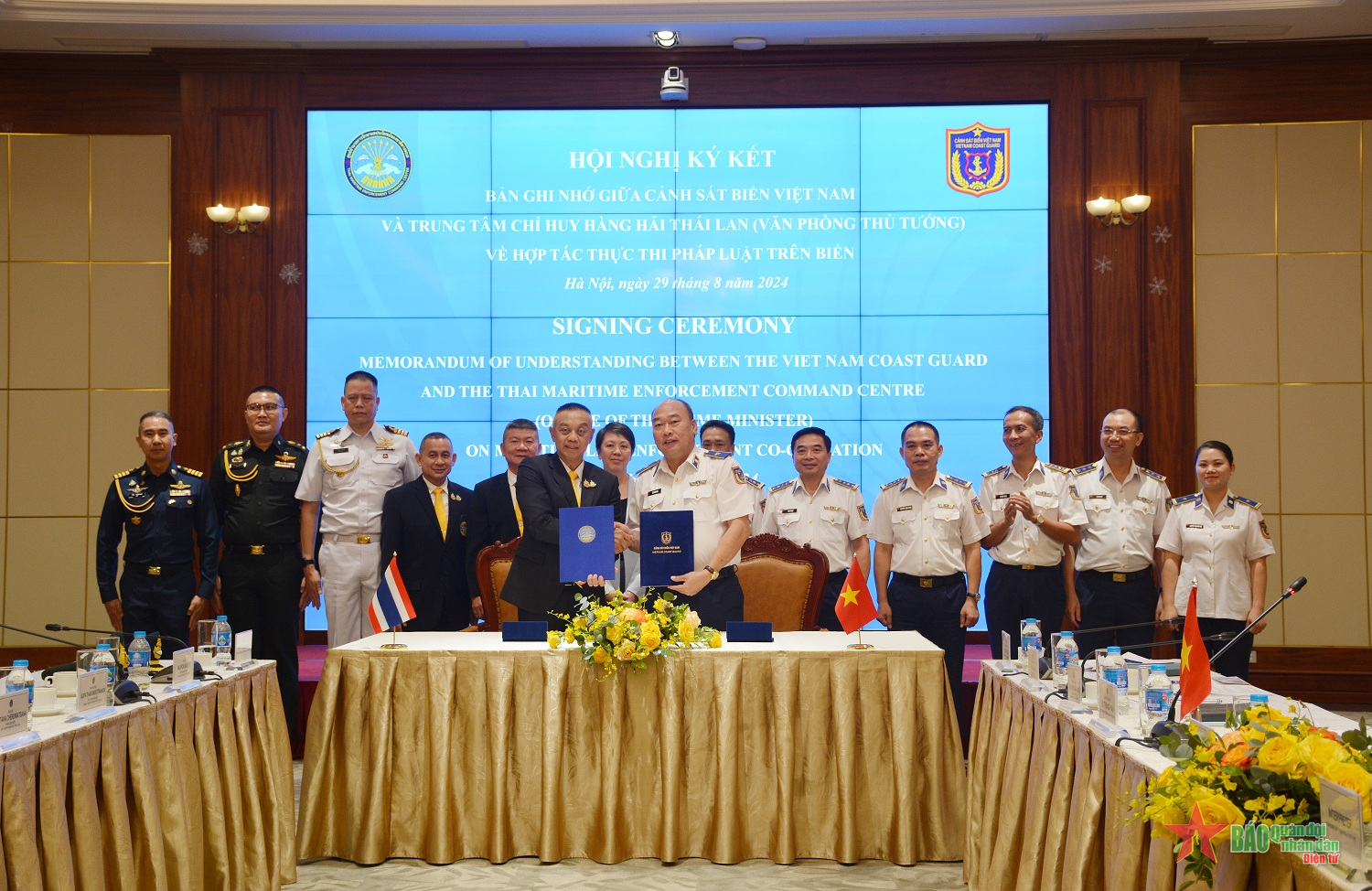 Cảnh sát biển Việt Nam và Thai-MECC ký kết bản ghi nhớ về hợp tác thực thi pháp luật trên biển